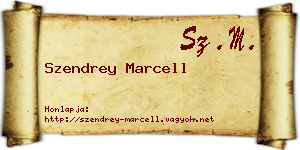 Szendrey Marcell névjegykártya
