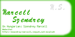 marcell szendrey business card